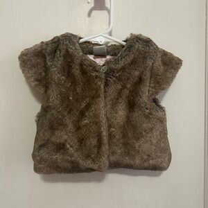 Old Navy Infants Brown Faux Fur Vest